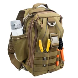 Mochila portacañas impermeable para pesca a mosca ligera y cómoda