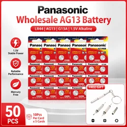 Pilas alcalinas Panasonic LR44 y AG13 A76 1,5V para relojes