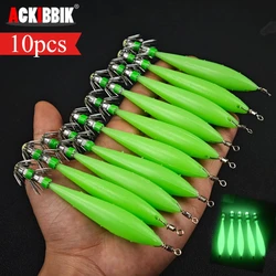Ackibbik 10 ganchos luminosos Calmar – Cebo pulpo