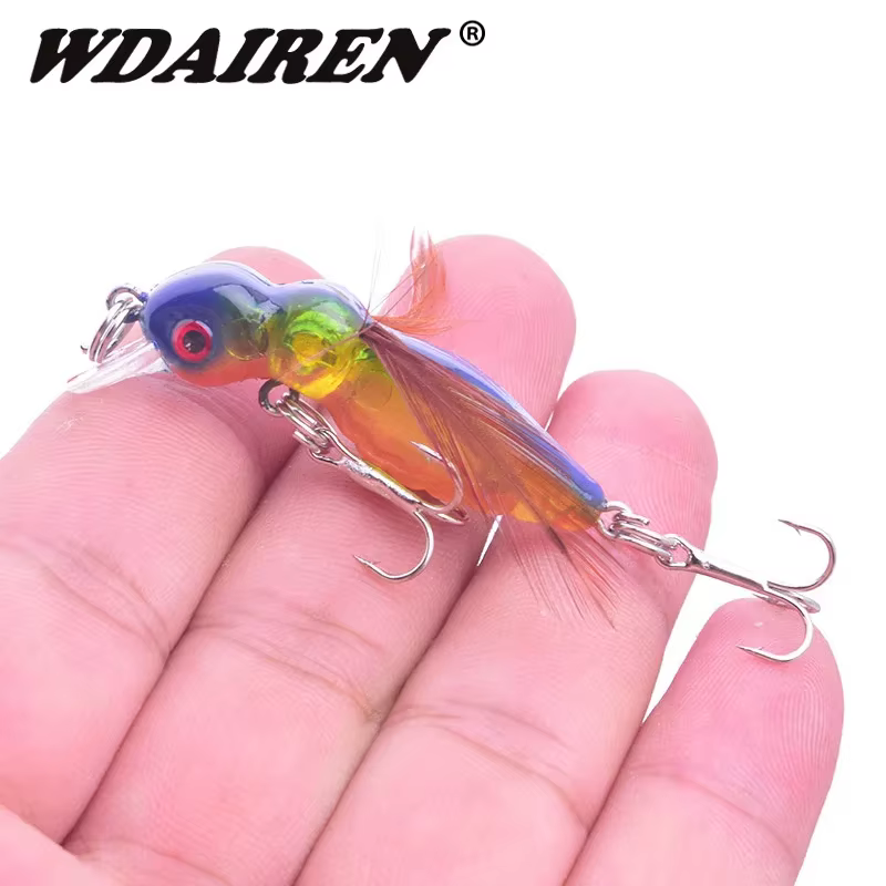 Señuelo crankbait Minnow con plumas para agua dulce - imagen 2