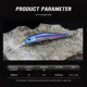 LETOYO Long Lip Minnow Jerkbait de hundimiento – para trucha