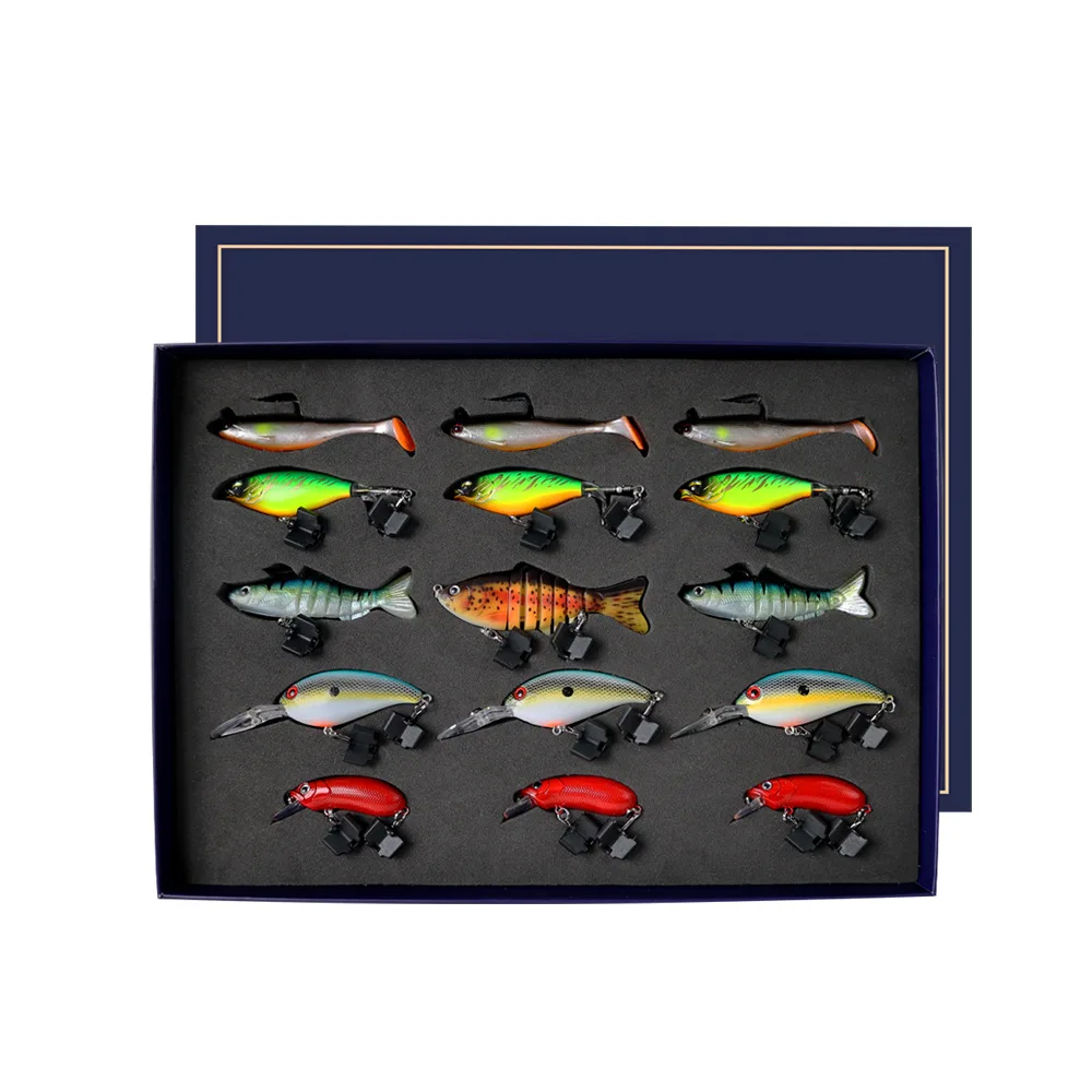 Set señuelos Minnow y crankbait blandos con caja para mar - imagen 3