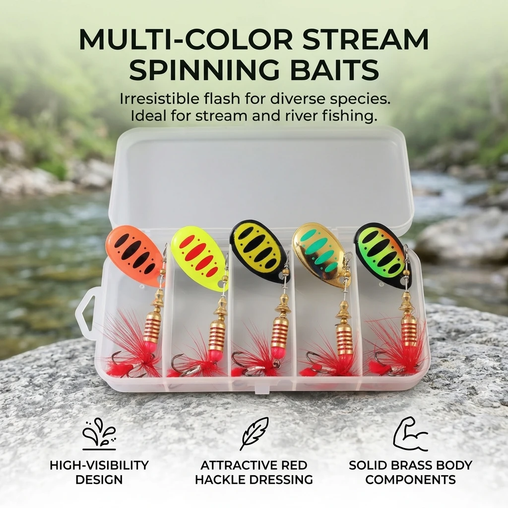 Spinnerbait de cuchilla de cobre y plumas para lubina