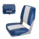 Silla plegable para barco marino giratoria azul y blanca - imagen 3
