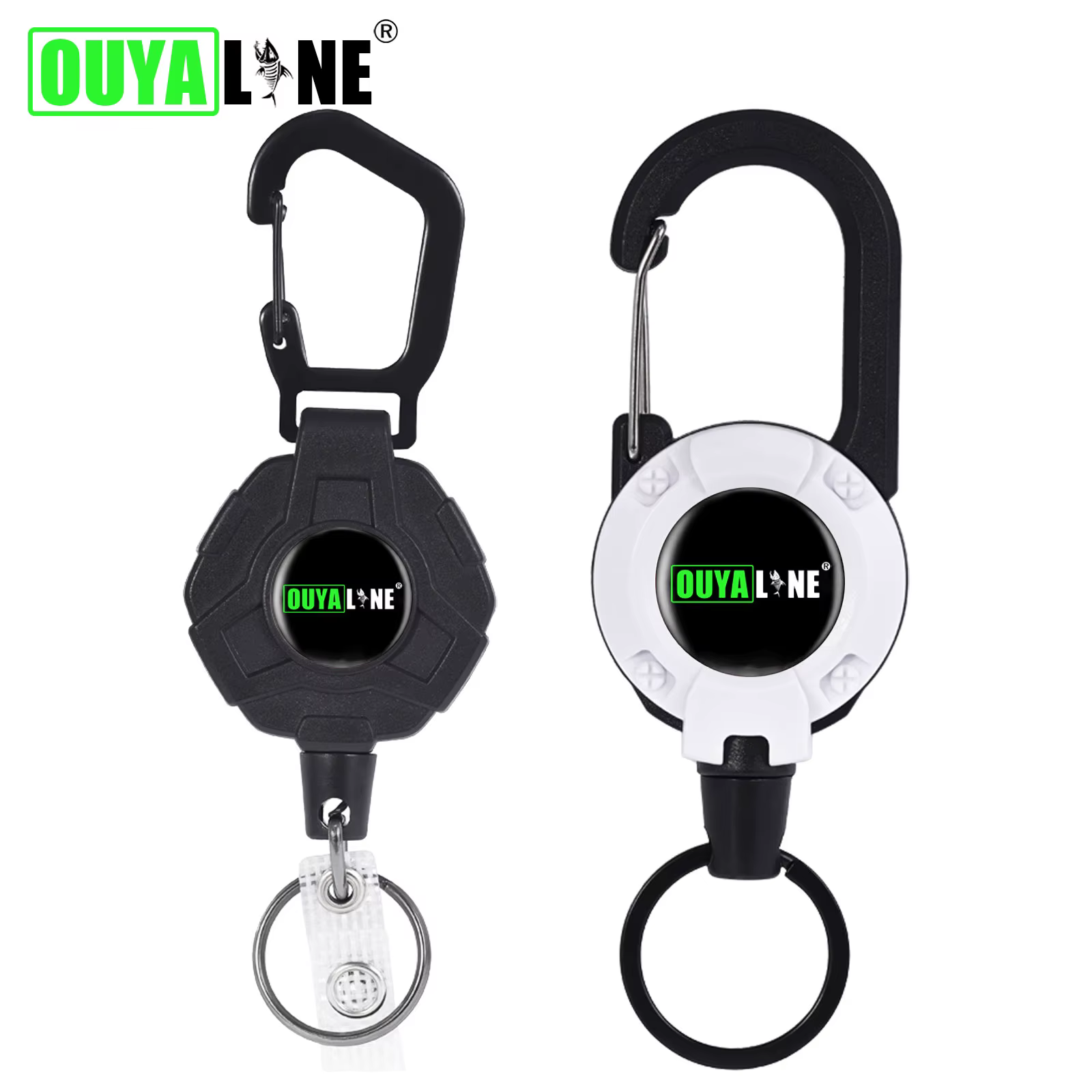 Retractor de pesca con cadena antirrobo – Llavero retráctil para aparejos - imagen 2