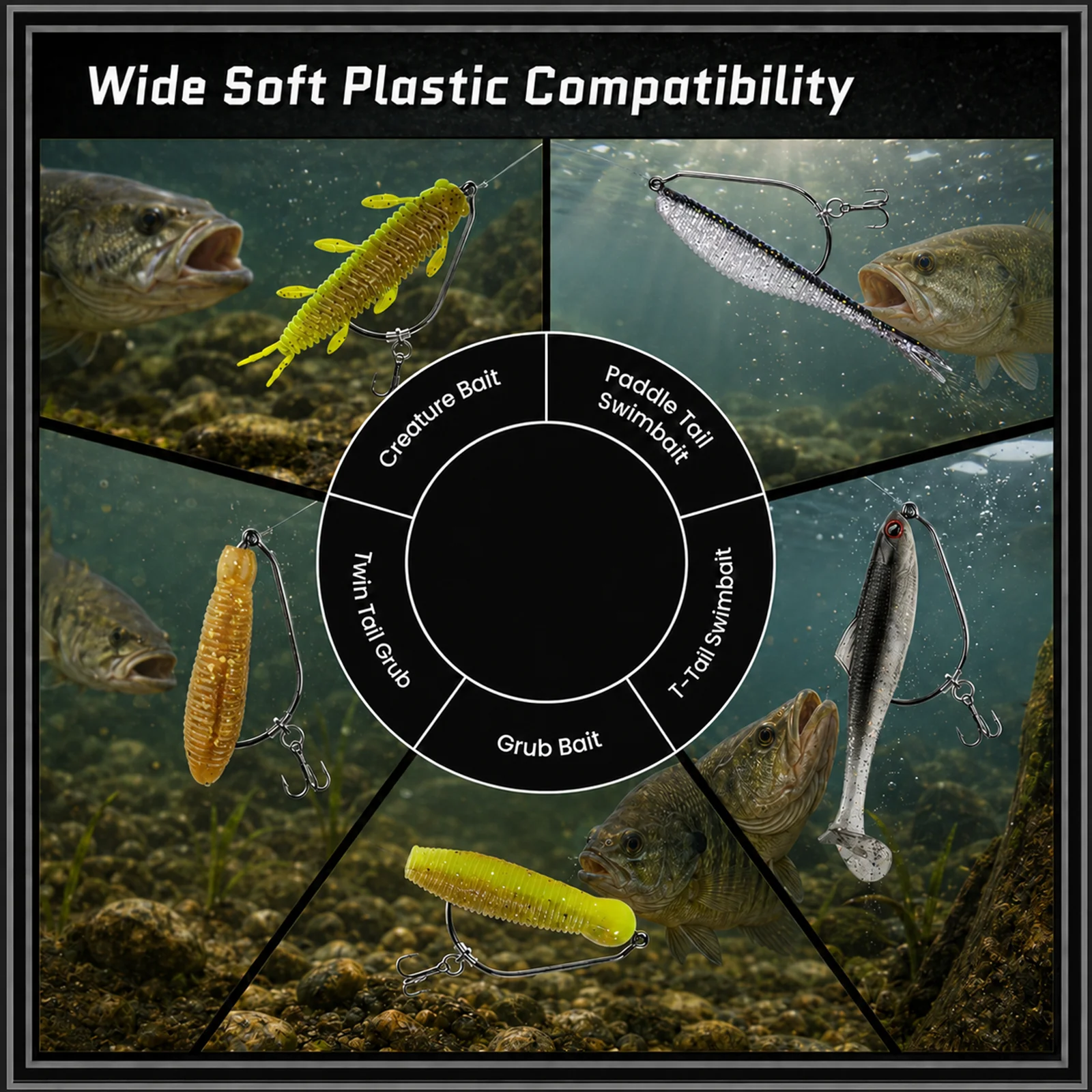 Diseño anti-enredos para pesca en maleza y roca