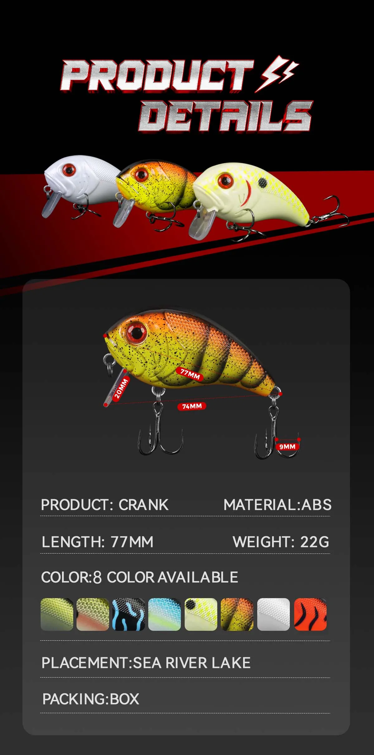 Detalle del diseño WATERBOY Crankbait