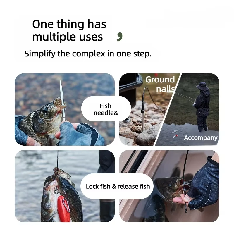 Cuerda antienredos con flotador y anzuelo portátil para pesca - imagen 3
