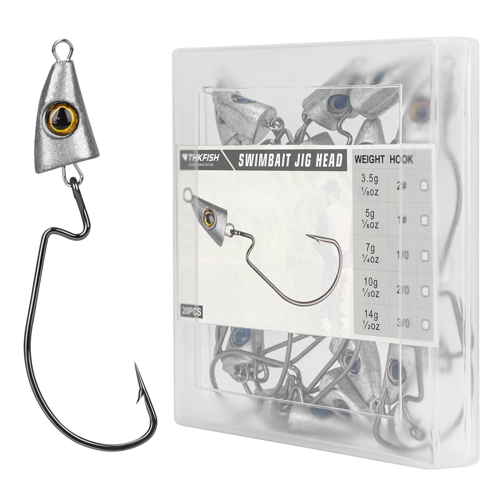 Anzuelos jig head con púas y ojo de pez para vinilo - imagen 3