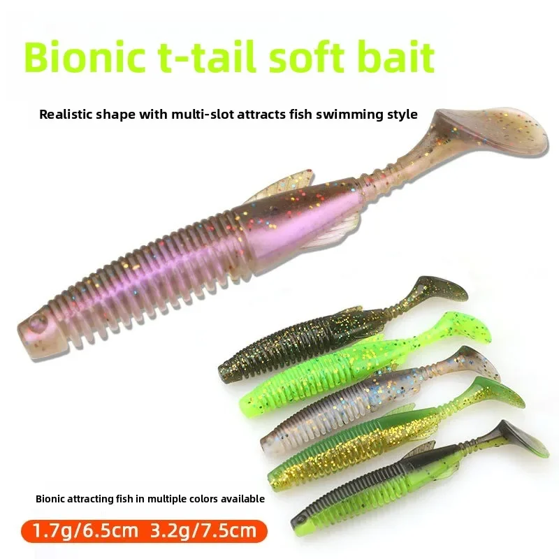 Swolfy ShadTeez T-tail señuelo suave flotante para lucio y lucioperca - imagen 2