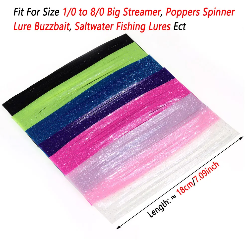 Falda de silicona glitter con patas de goma para señuelos - imagen 4