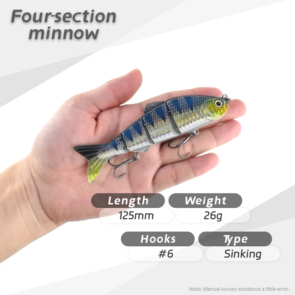 Swimbait articulado que se hunde – Señuelo duro para mar salado - imagen 2