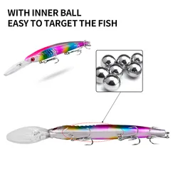 PRO BEROS Wobbler flotante 15 cm x 13 g - Minnow para lubina y carpa