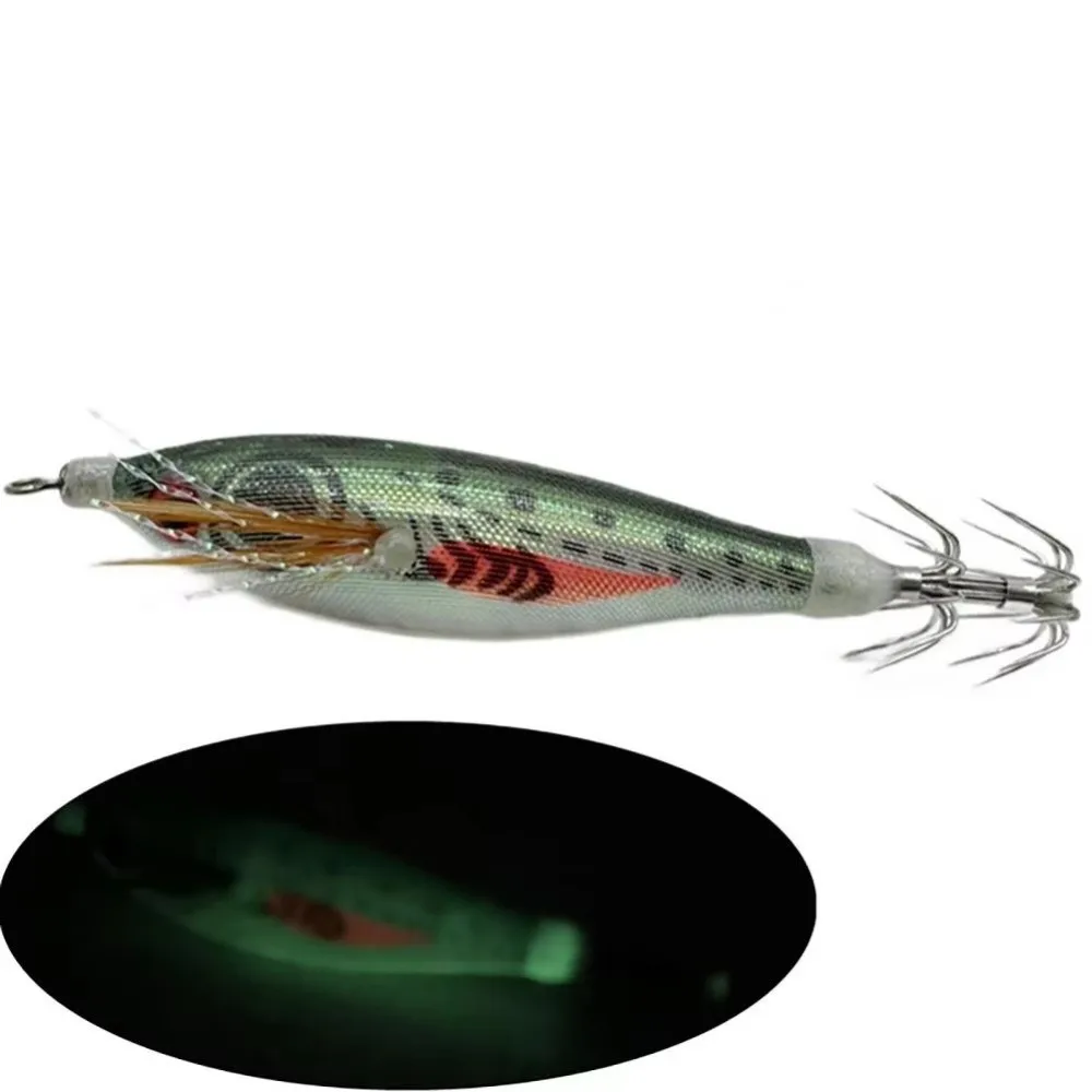 Mini señuelo duro luminoso con gancho afilado y ojos 3D realistas