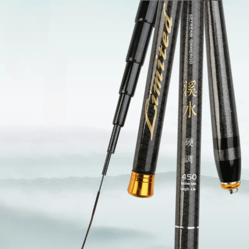 Caña telescópica de carbono ligera y rígida para pesca en ríos - imagen 4