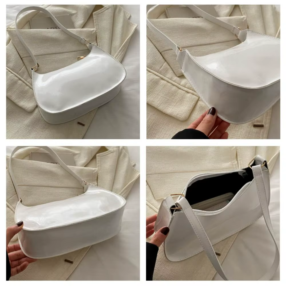 Bolso bandolera pequeño de PU con cierre para diario - imagen 2
