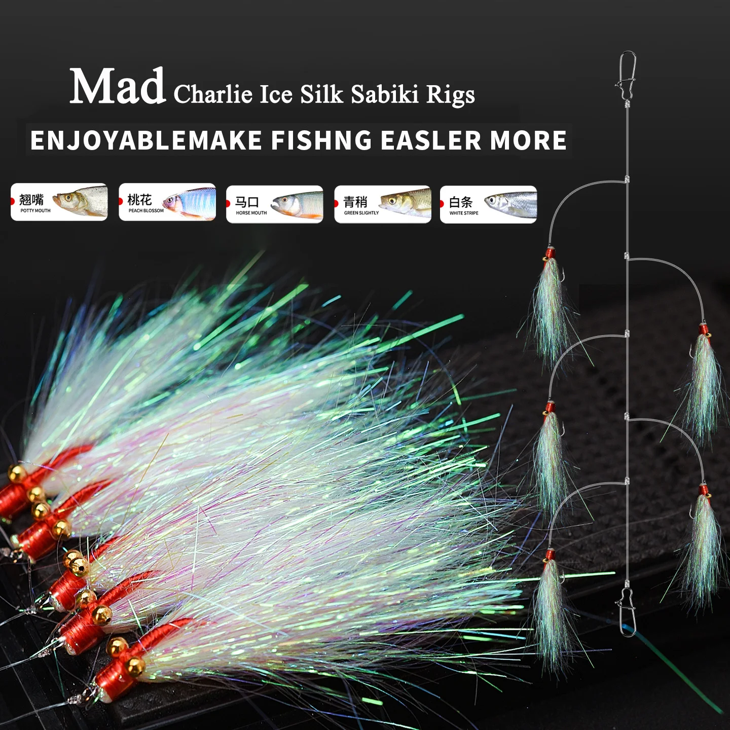 Aparejo Sabiki Mad Charlie Flash Crazy para caballa - imagen 3