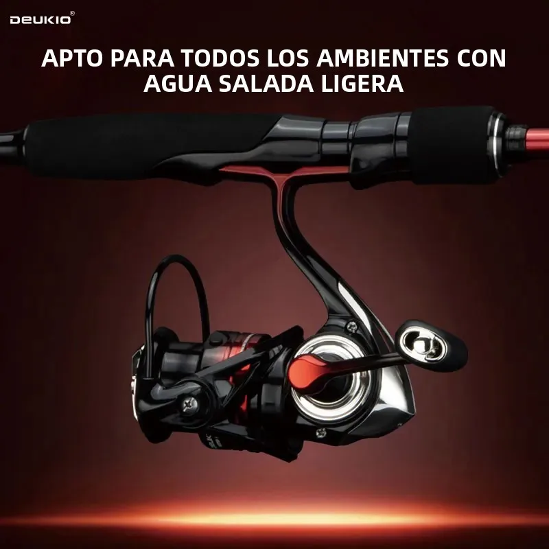 DEUKIO Caña de carbono y carrete spinning para pesca - imagen 3