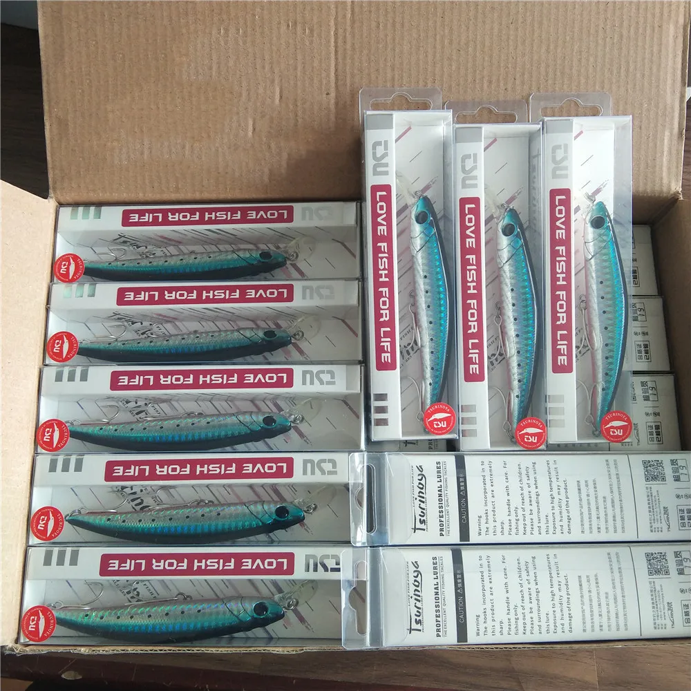 TSURINOYA DW77 Minnow hundimiento - 110mm 23g Lubina Trucha
