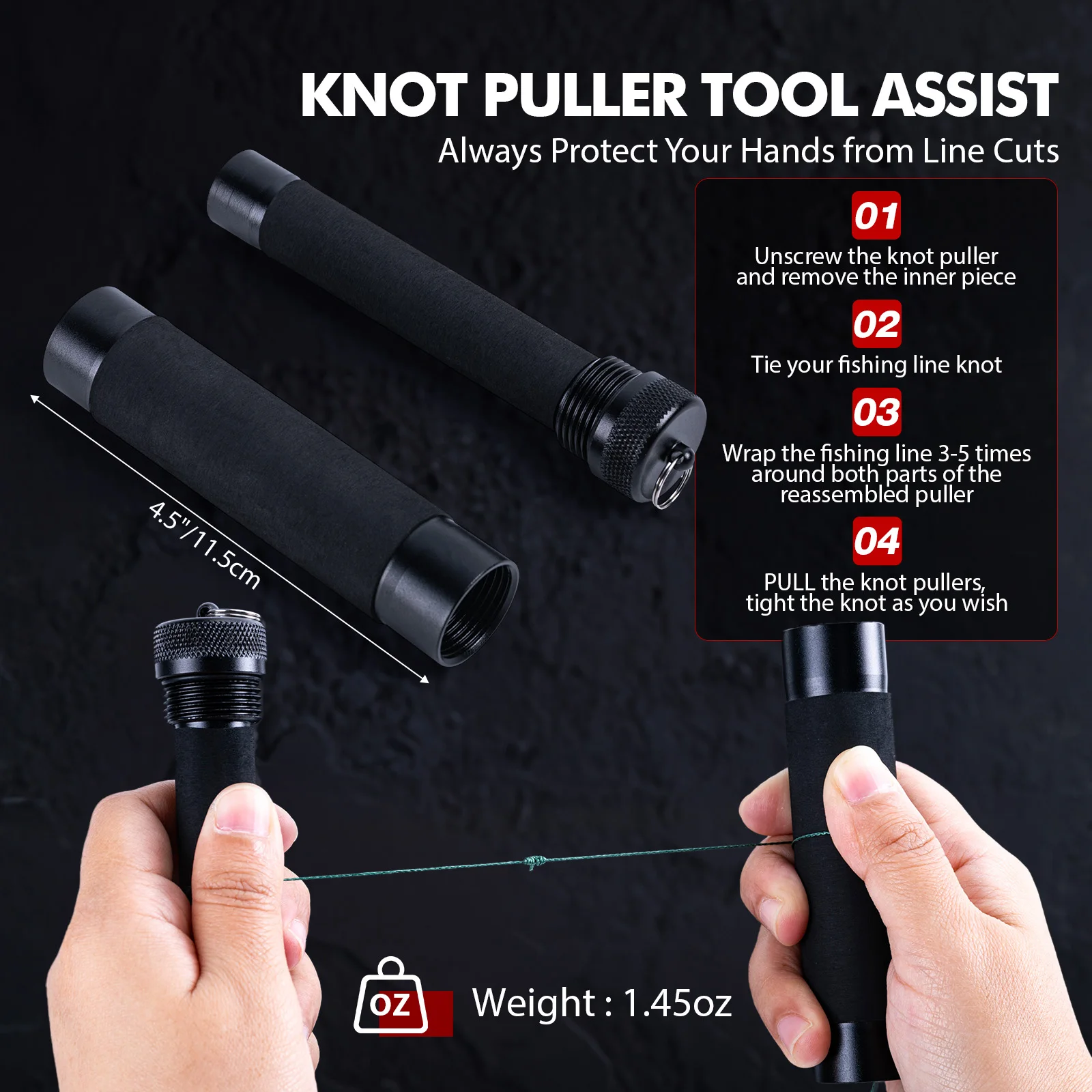 Alicates de pesca Goture de acero inoxidable – Herramienta profesional con clip - imagen 3