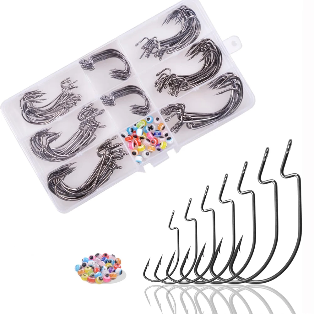 Anzuelos Offset - Kit de aparejos para lubina, trucha y bagre - imagen 4