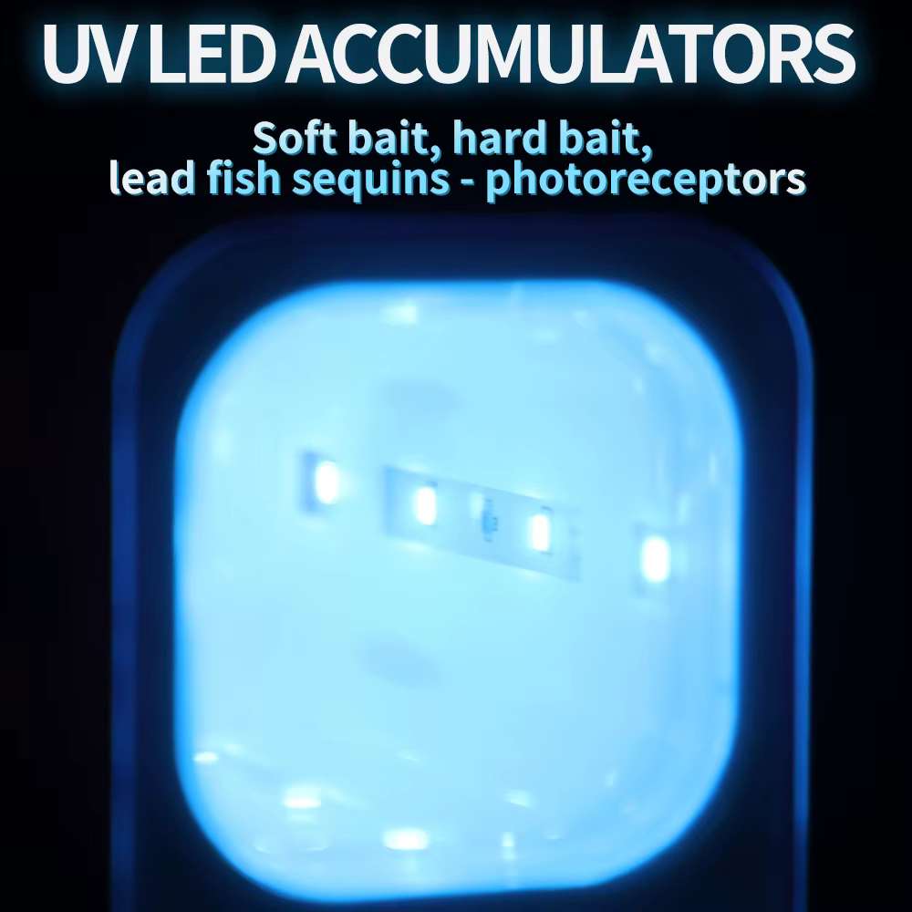 Señuelo luminoso LED para calamar UV rosa y amarillo - imagen 4