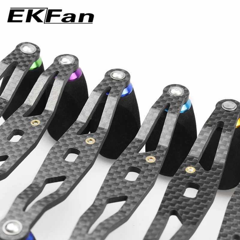 Manivela de carrete EKfan de carbono con doble perilla EVA - imagen 3