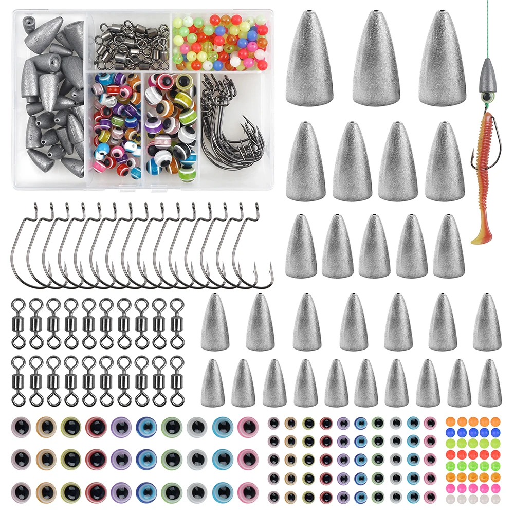 Kit Carolina Rig con anzuelos, barrilete, cuentas y plomos