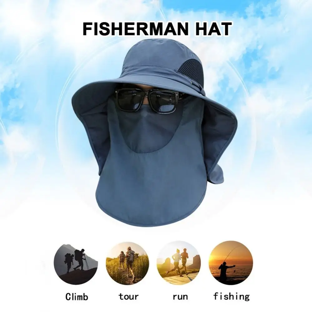 Sombrero de pesca Anti-UV – Ala ancha con protección facial - imagen 2