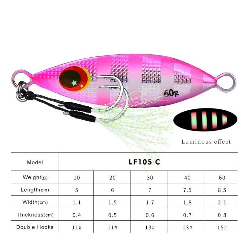 Cuchara jig Metal M001 – Señuelo para jigging lento agua salada - imagen 4