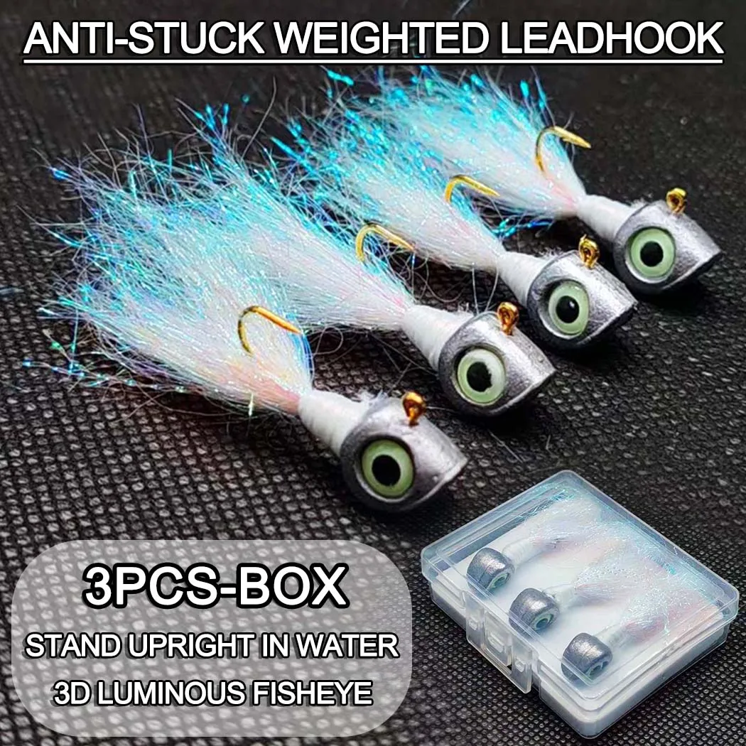 Cebos pesca de hielo Jigging para trucha, anzuelo de plomo antisaliva - imagen 3