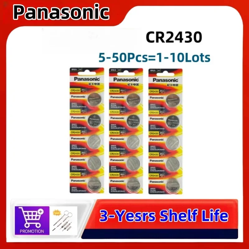 Panasonic CR2430 – Pilas de botón litio 3V originales - imagen 4