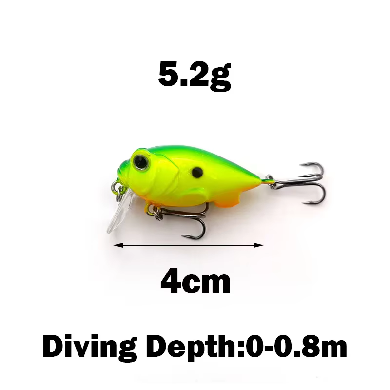 Crankbait Mini Japonés – Señuelo duro para lucio, perca y lubina - imagen 4