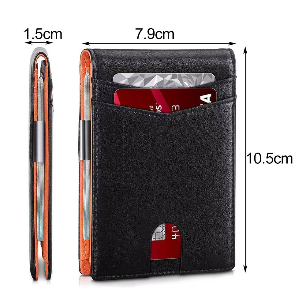 Cartera delgada con bloqueo RFID, clip y bolsillo frontal - imagen 5