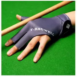 Guante de snooker antideslizante transpirable elástico de tres dedos