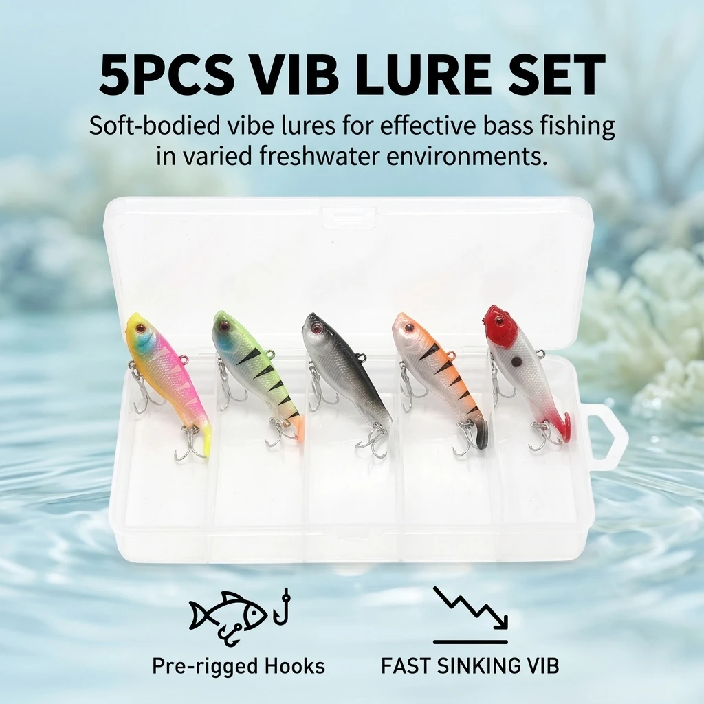 Señuelos VIB para lubina de TPE, en agua salada y dulce, ligeros - imagen 4