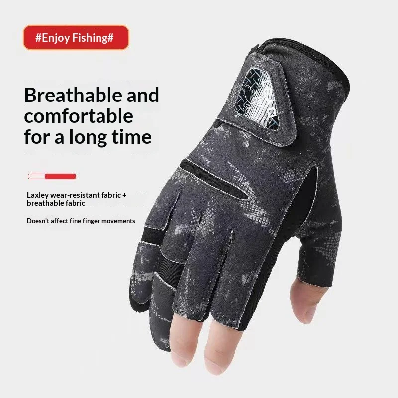 Guantes de pesca La Shirley con diseño de tres dedos