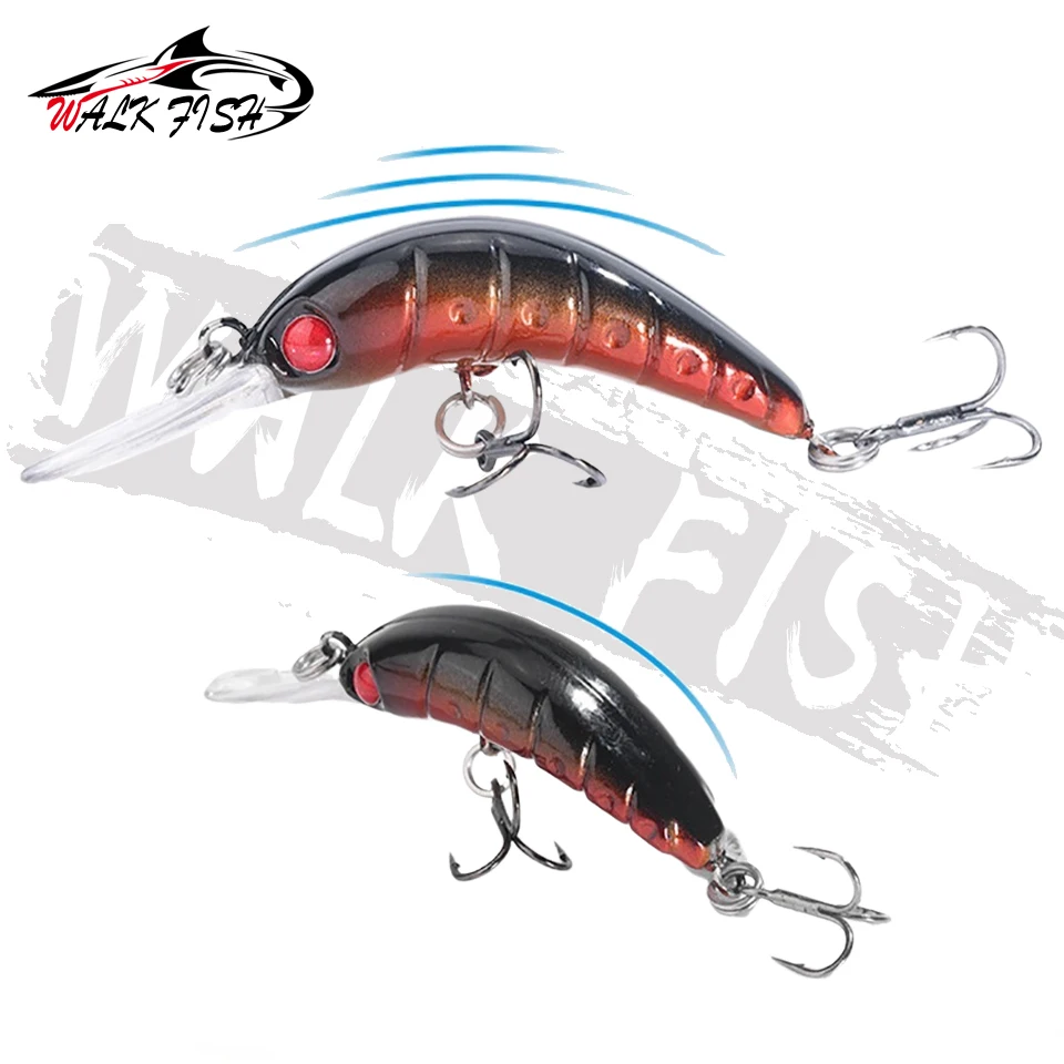 WALK FISH Minnow Señuelo flotante – Crankbait para carpa y lubina - imagen 4