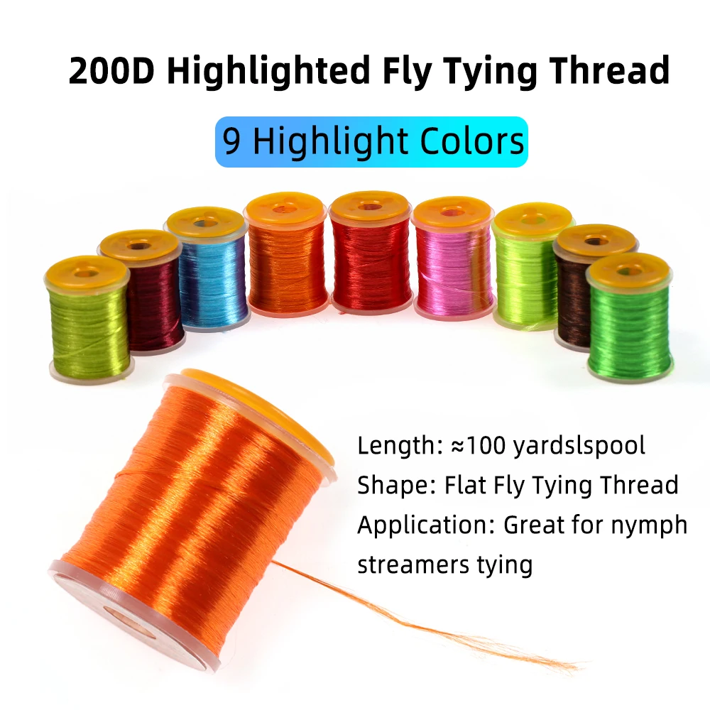 WIFREO 200D UV Hilo para Atar Moscas Neón Salmón - Material de Atado - imagen 3