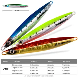 Proberos Jig de Caída Lenta Metálico UV – Estampado 3D para Jigging