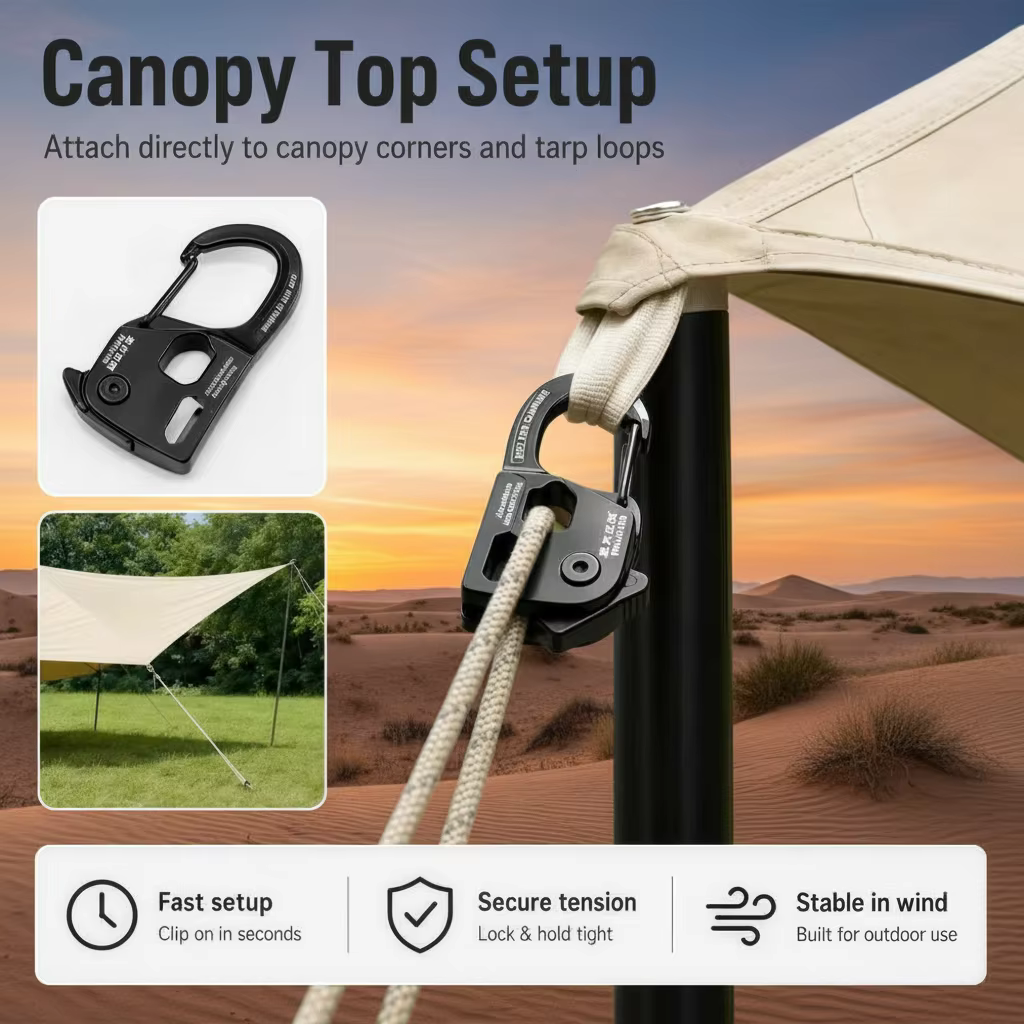 Tensor de Cuerda Automático para Tienda de Campaña – Aluminio - imagen 3