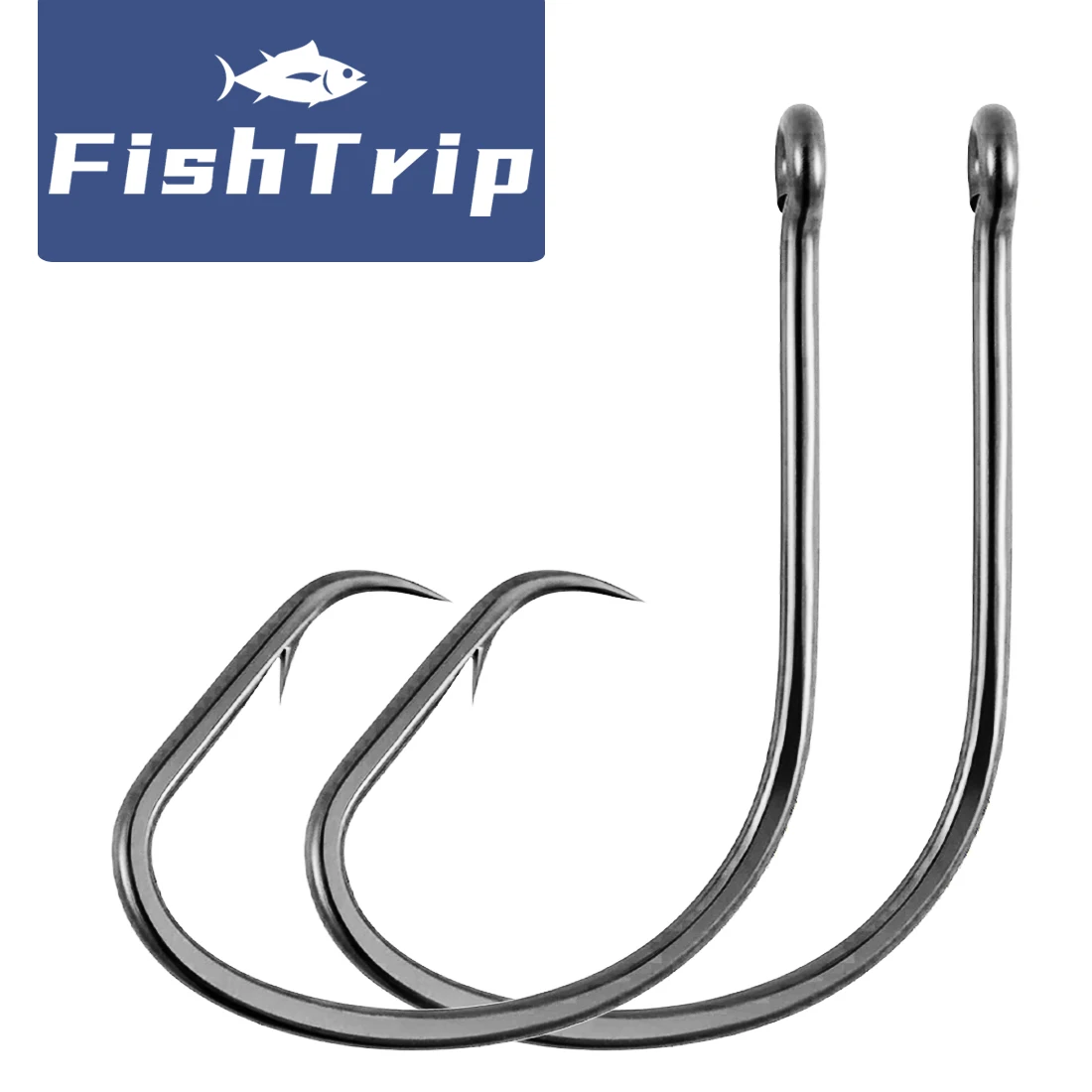 FishTrip Anzuelo Circular Inline - Acero al carbono, ojo recto - imagen 2