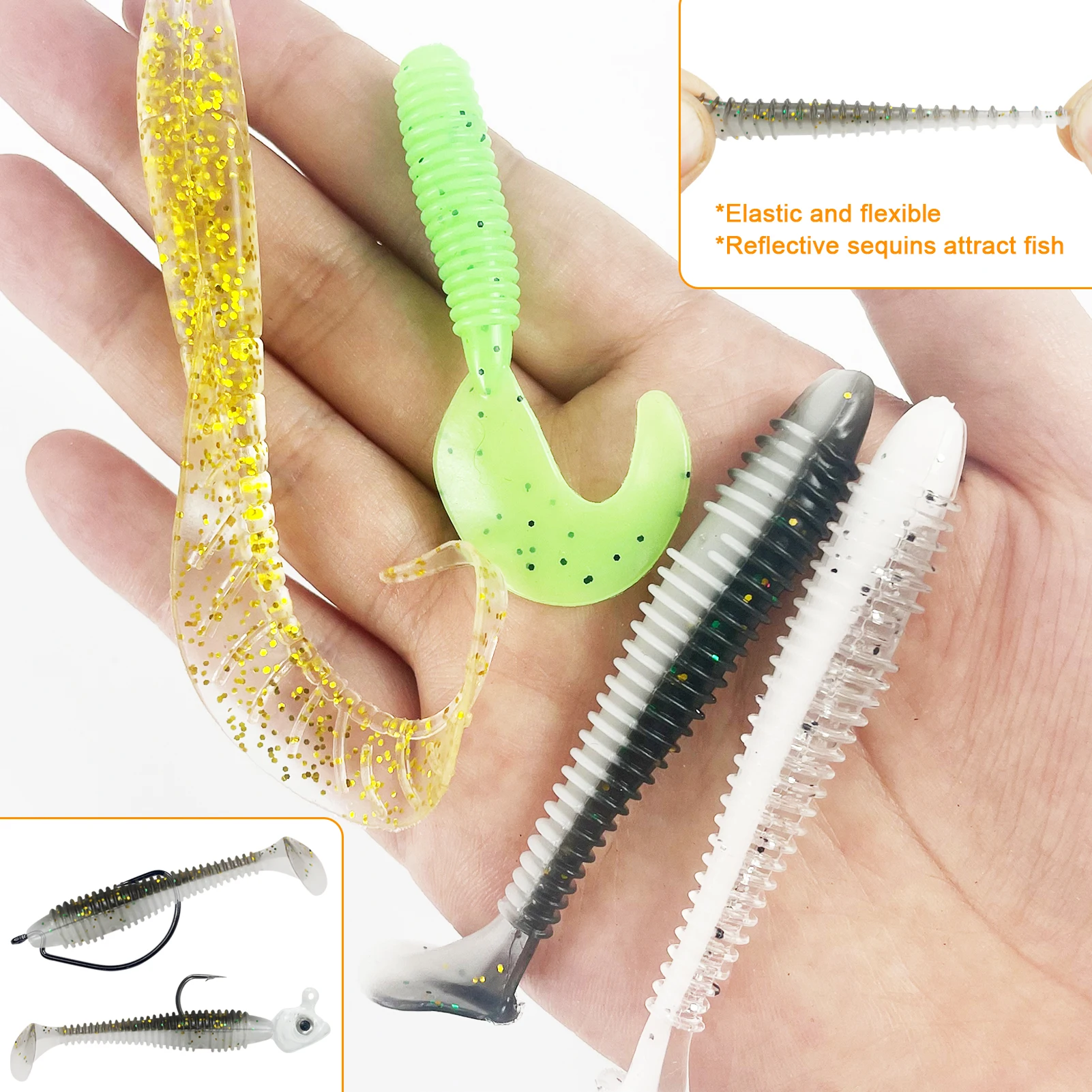 Free Fisher Aparejo Alabama y paraguas con anzuelos jig para vinilo - imagen 3