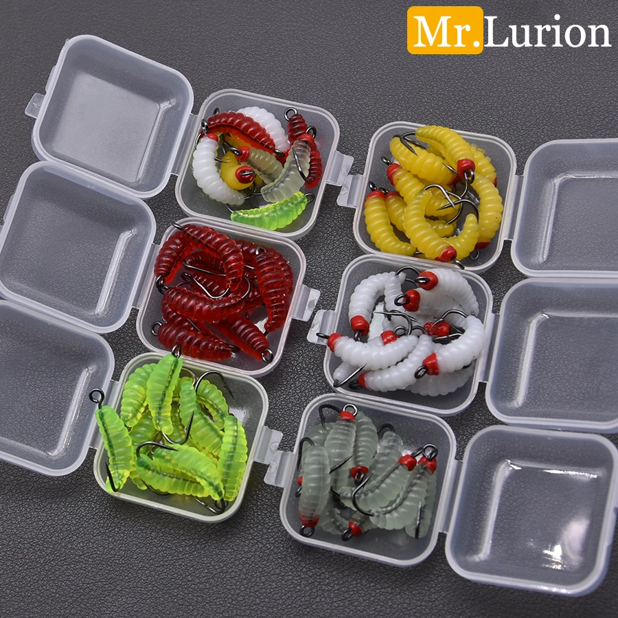 MrLurion señuelo vinilo lombriz con gancho para trucha y lubina
