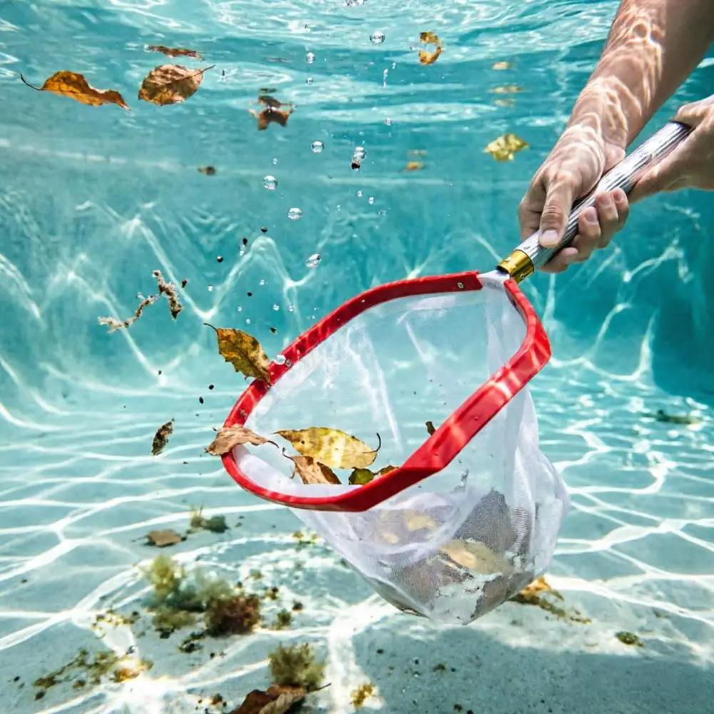 Pértiga extensible para skimmer de piscina con red de malla fina - imagen 2