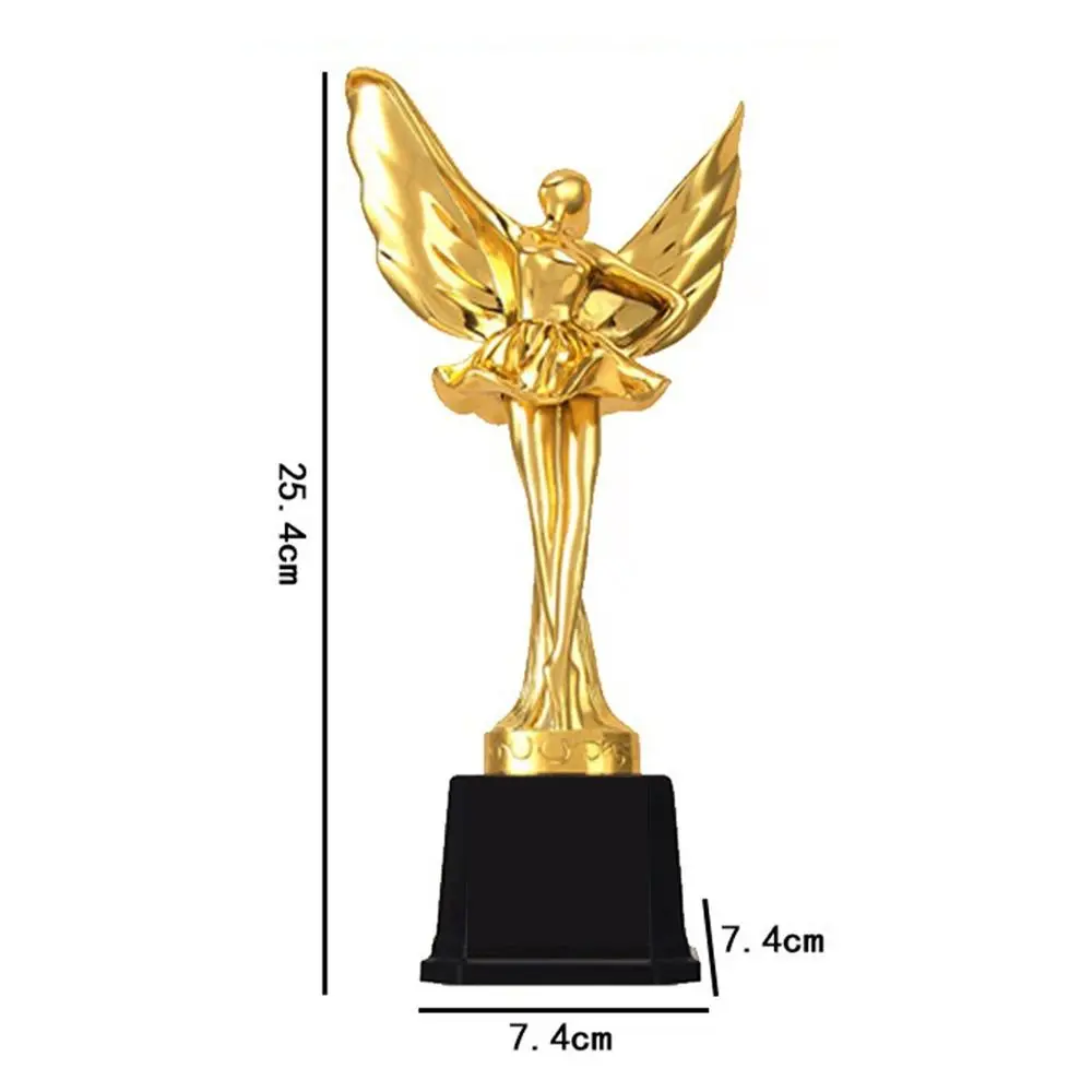 Trofeo de baile con bailarina en acabado dorado