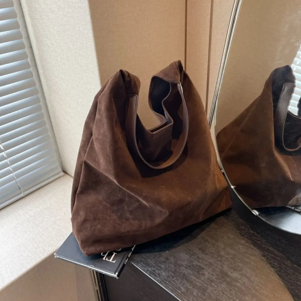 Bolso de hombro de gamuza vintage para mujer, gran capacidad - imagen 3
