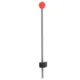 Puntas de acero inoxidable para pesca en hielo con bola roja EVA