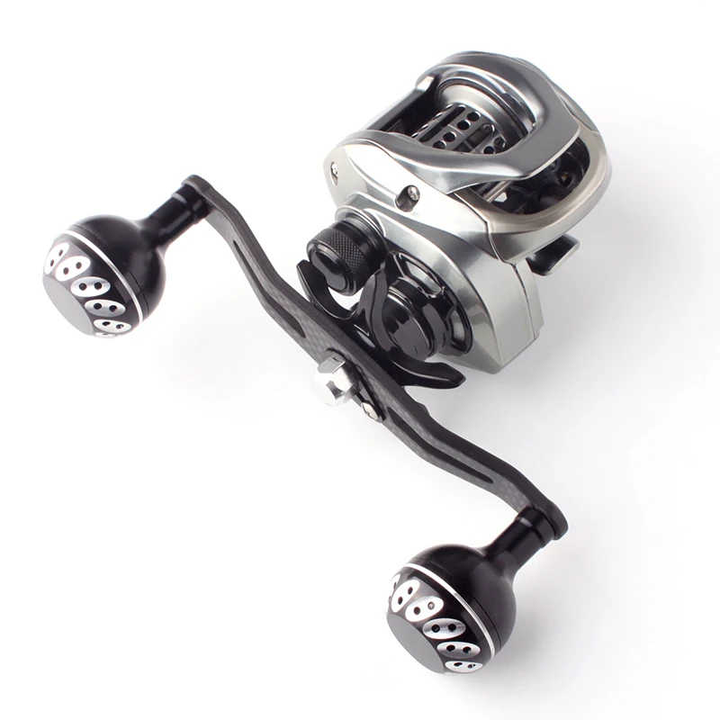 Carrete baitcasting Ruke de carbono con perilla de aleación - imagen 4
