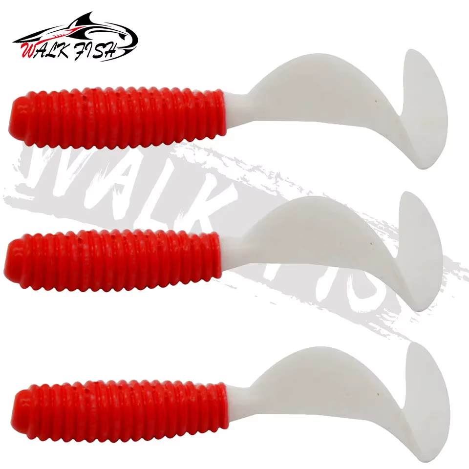 Vinilos Walk Fish Real Sens – Gusano rojo cola blanca 5-7cm - imagen 3